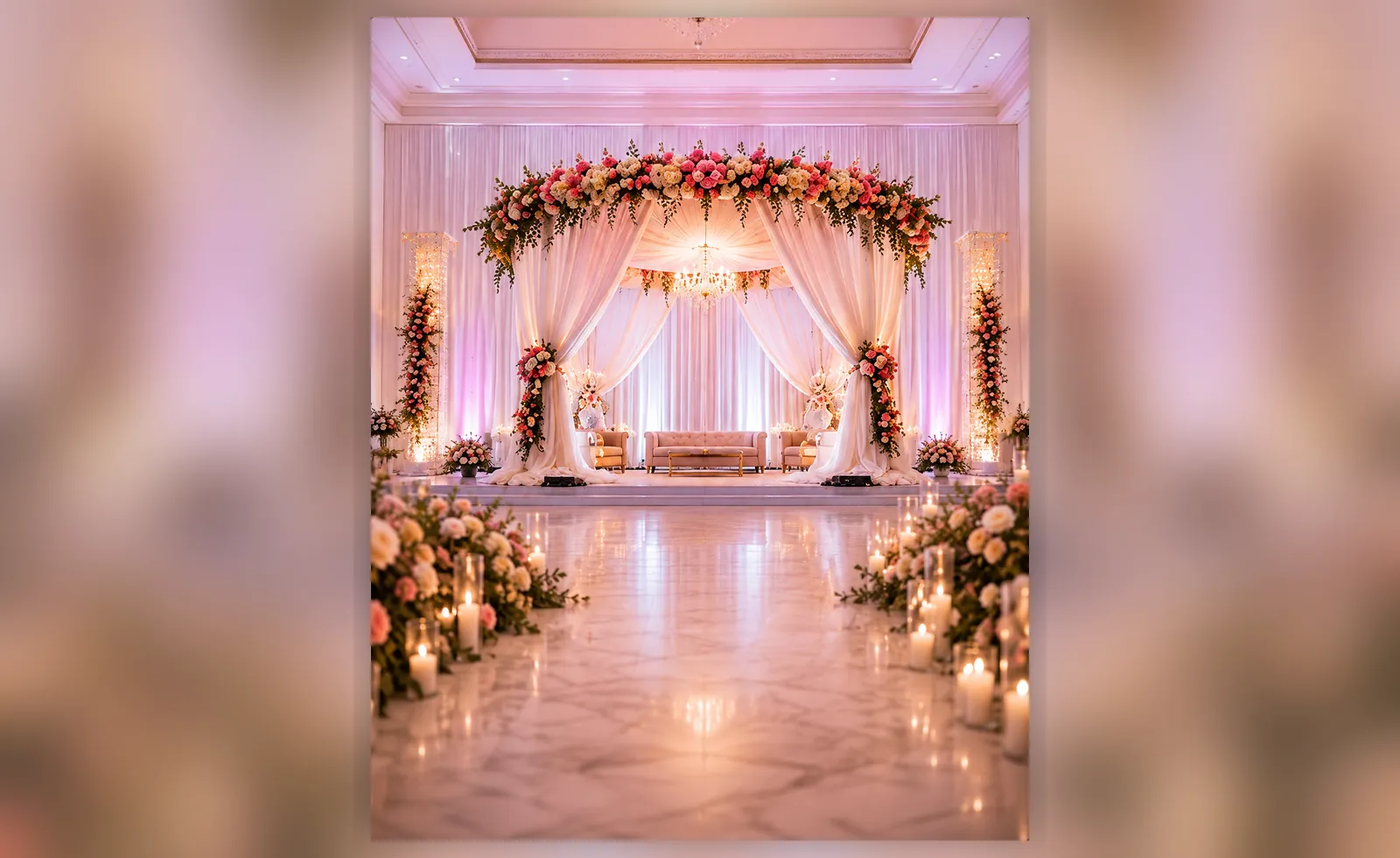 Premium floral event stage and wedding decor by Event Wala