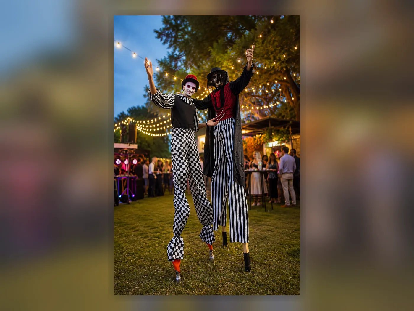 Stilt performers